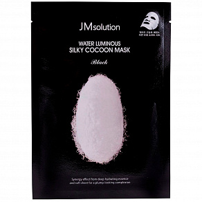 JMSOLUTION LUMINOUS SILKY COCOON MASK BLACK маска для лица с Протеинами шелка